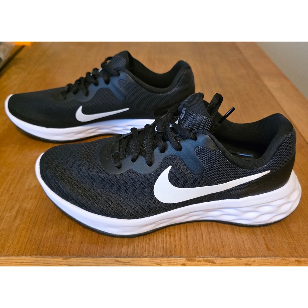 Nike Womens Revolution 6 Next Nature Black White Running Shoes DC3729-003 Size 9